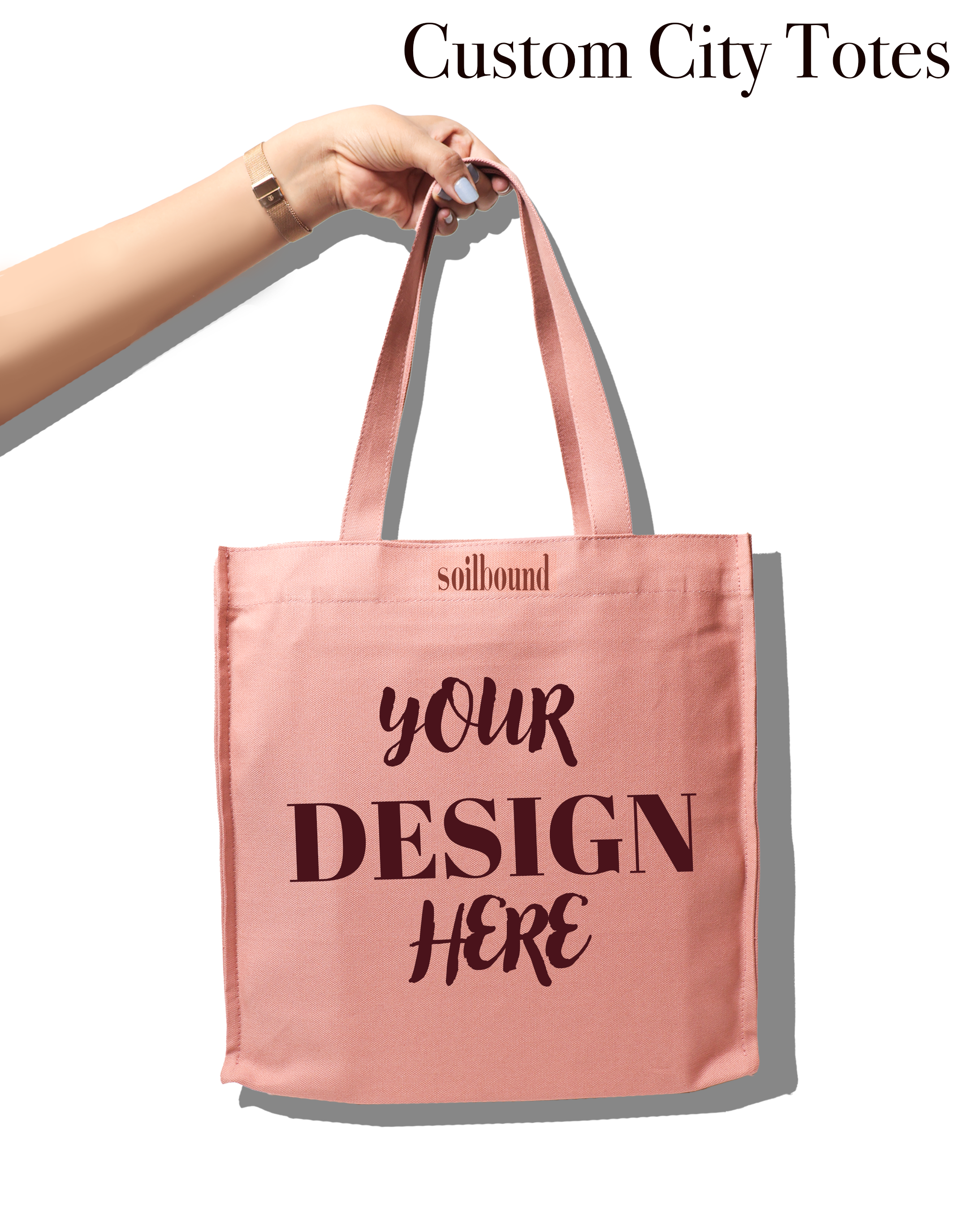 Customized City Totes Bag - Pink